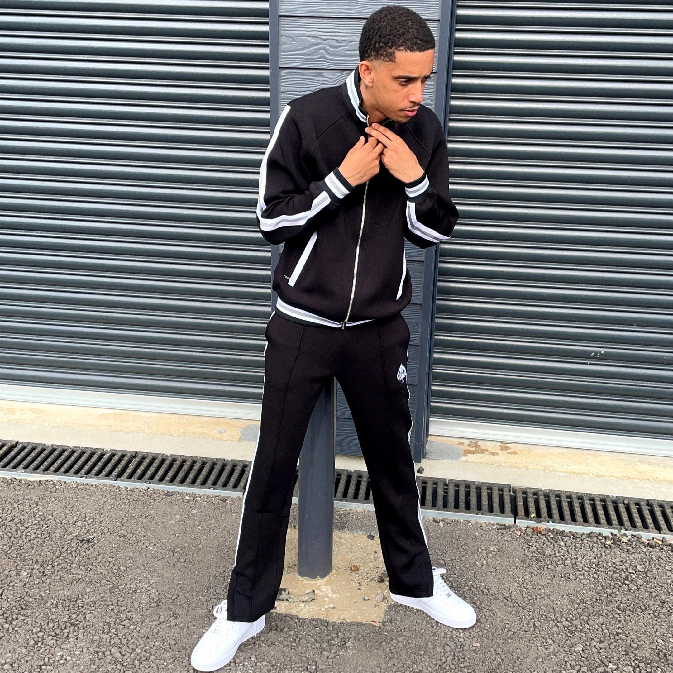 Full Men's Black Scuba Tracksuit by Gabos London