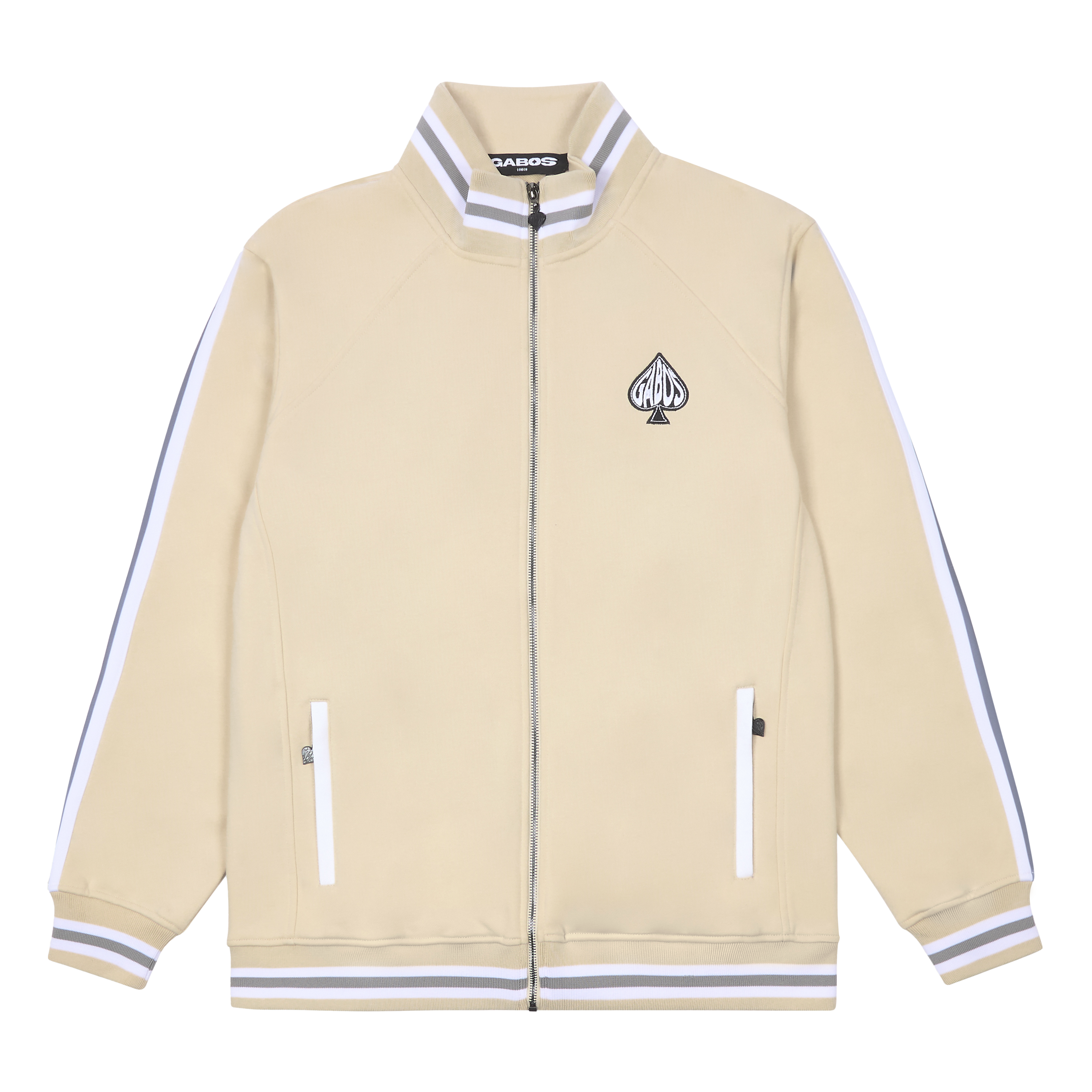 Beige Men's Tracksuit Top | Money Mitch | Streetwear Tracksuit | Men's esigner Tracksuit