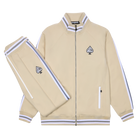 Beige Full Men's Tracksuit | Collared Tracksuit | Cotton Tracksuit | UK Streetwear Flatlay