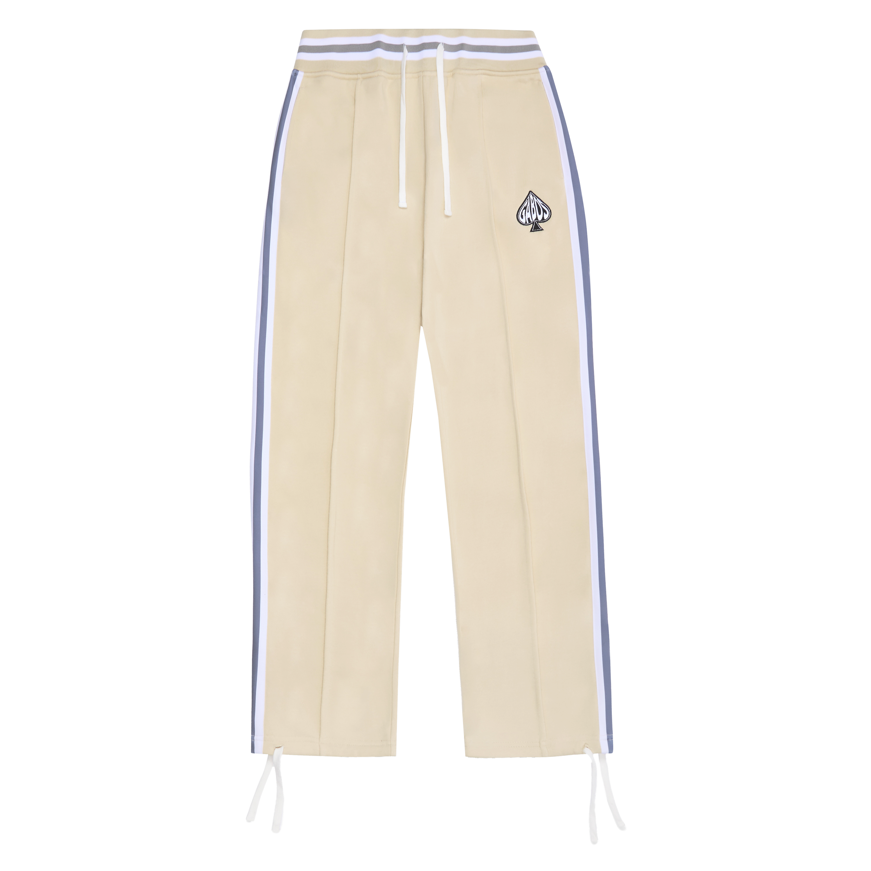 Beige Men's Tracksuit Bottoms | Streetwear Tracksuit | Cotton Tracksuit Bottoms By Gabos London