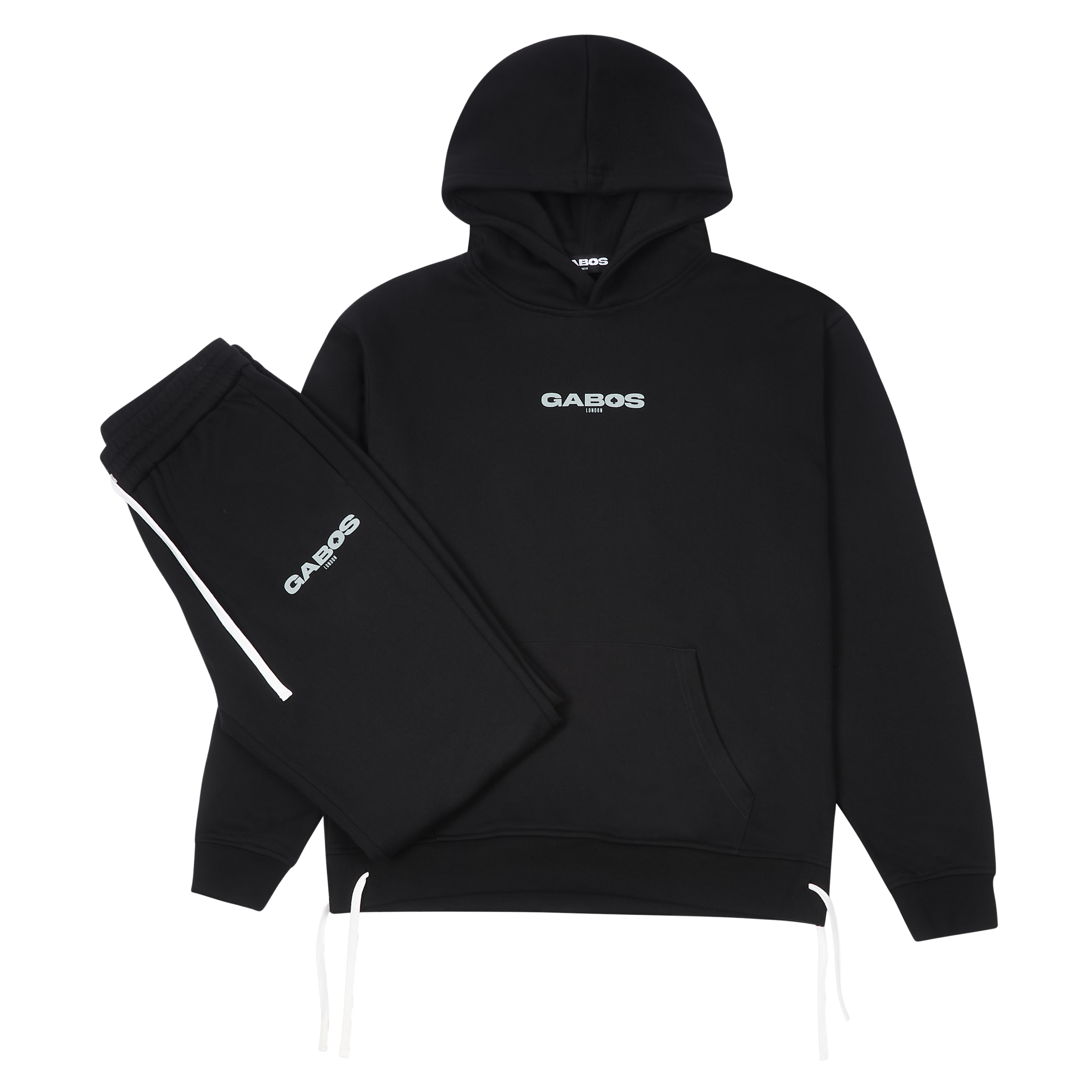 Men's Black Tracksuit | Men's Cotten Tracksuit | Full Tracksuit | Streetwear Tracksuit By Gabos London