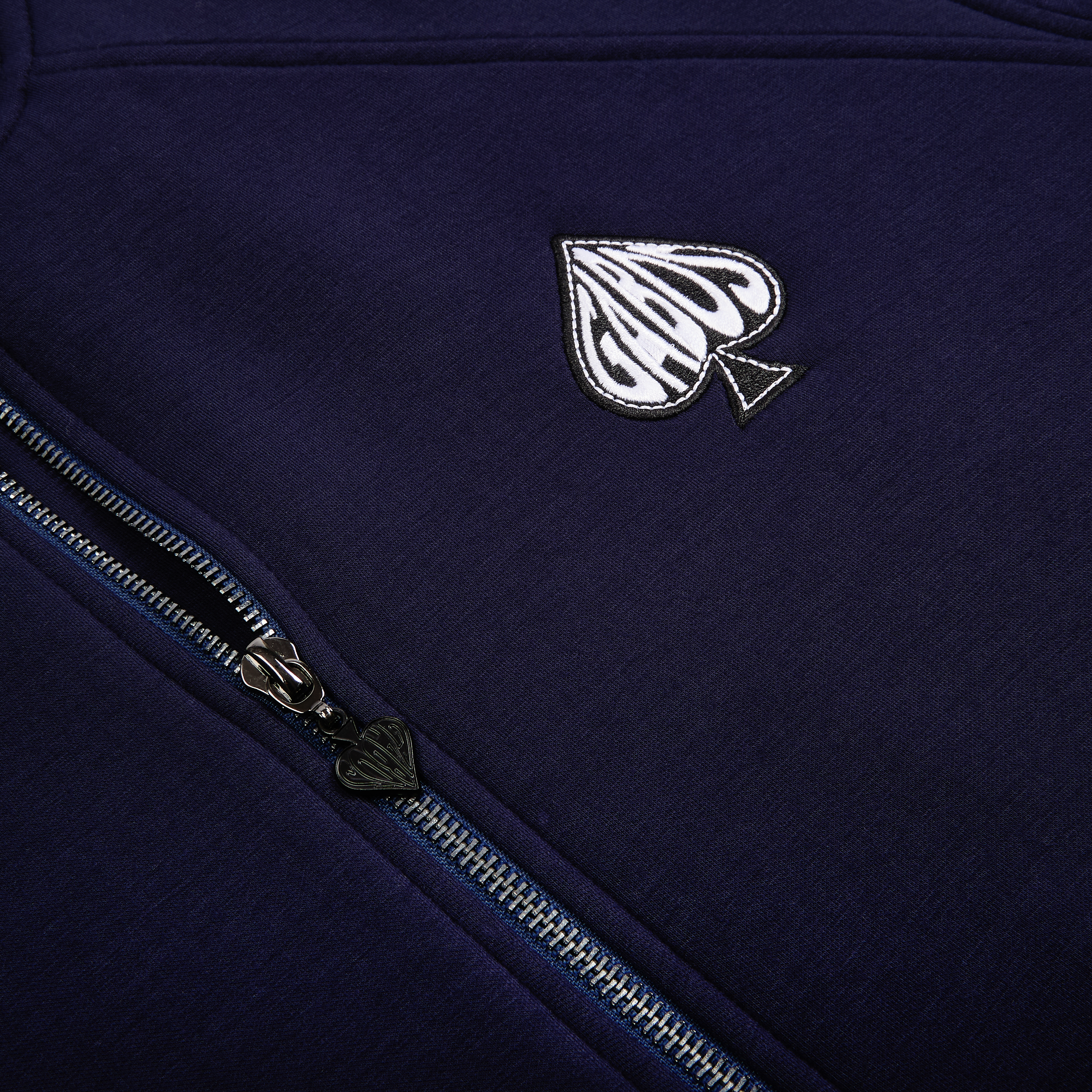 Custom zip for full mens flared tracksuit | Navy tracksuit| UK streetwear by Gabos London