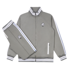 Full Grey Mens Tracksuit | Cotton tracksuit set for men with collared feature by Gabos London