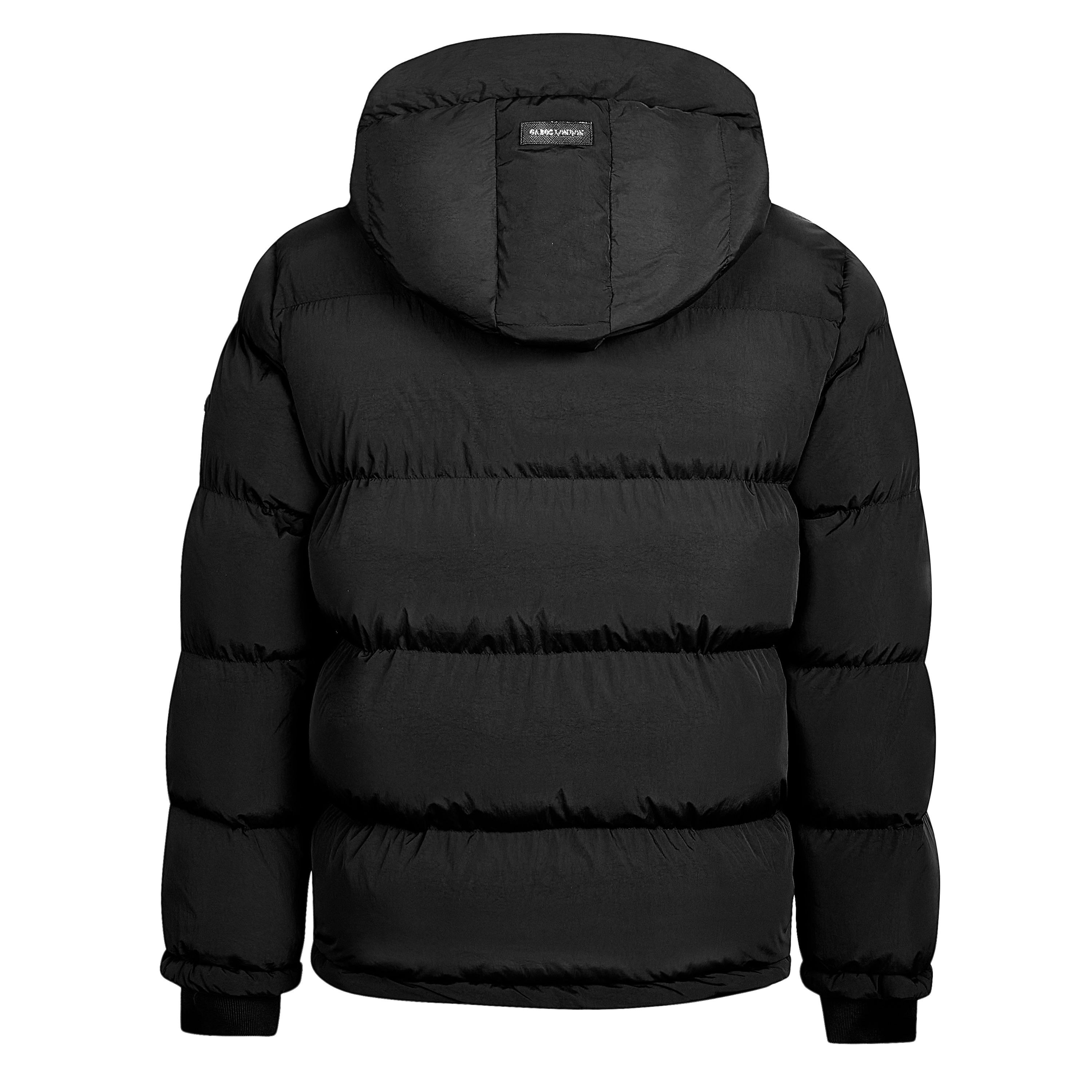 Black Puffer Jacket With Hood | Street Bomber Puffer Jacket 3.0 Magma Black Back View – Men’s Streetwear Fashion Outerwear from Gabos London