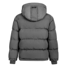 Grey Men's Puffer Jacket With Hood | Back View by Gabos London