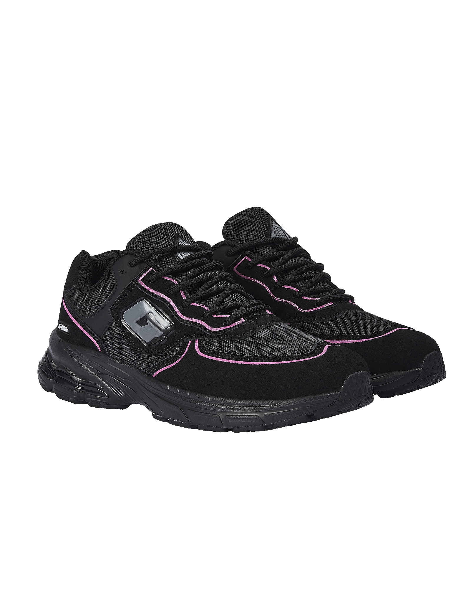 GABOS G900 TRAINERS IN BLACK SUEDE AND PINK