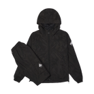 Men's Black Tracksuit. Streetwear Windbreaker Full Tracksuit set. Front lay by Gabos London