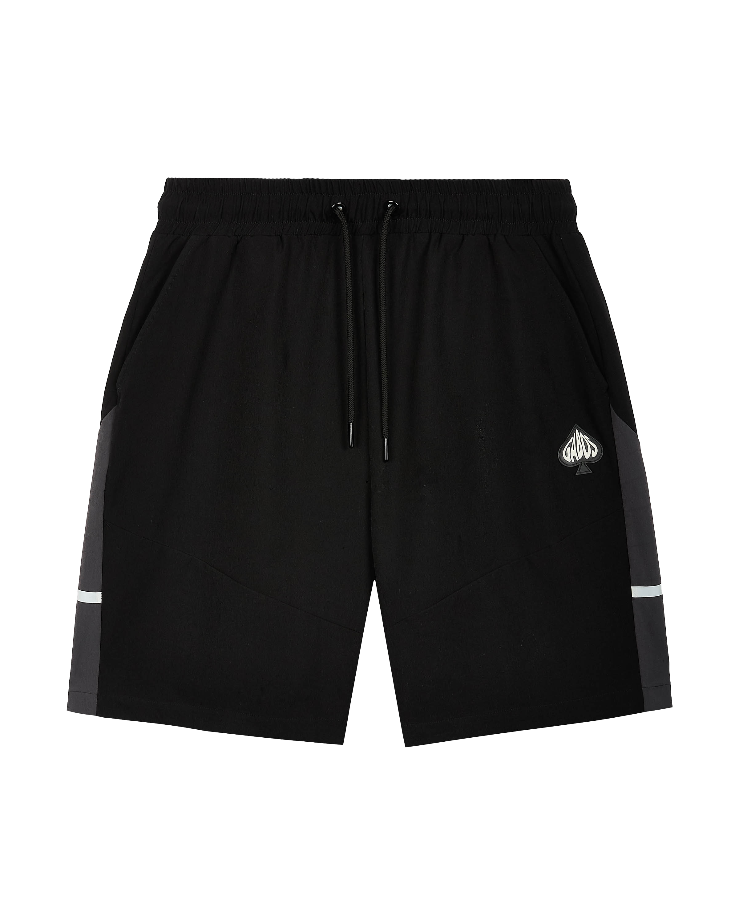Mens shorts to complete a tracksuit set | Black and grey tracksuit set shorts | woven shorts