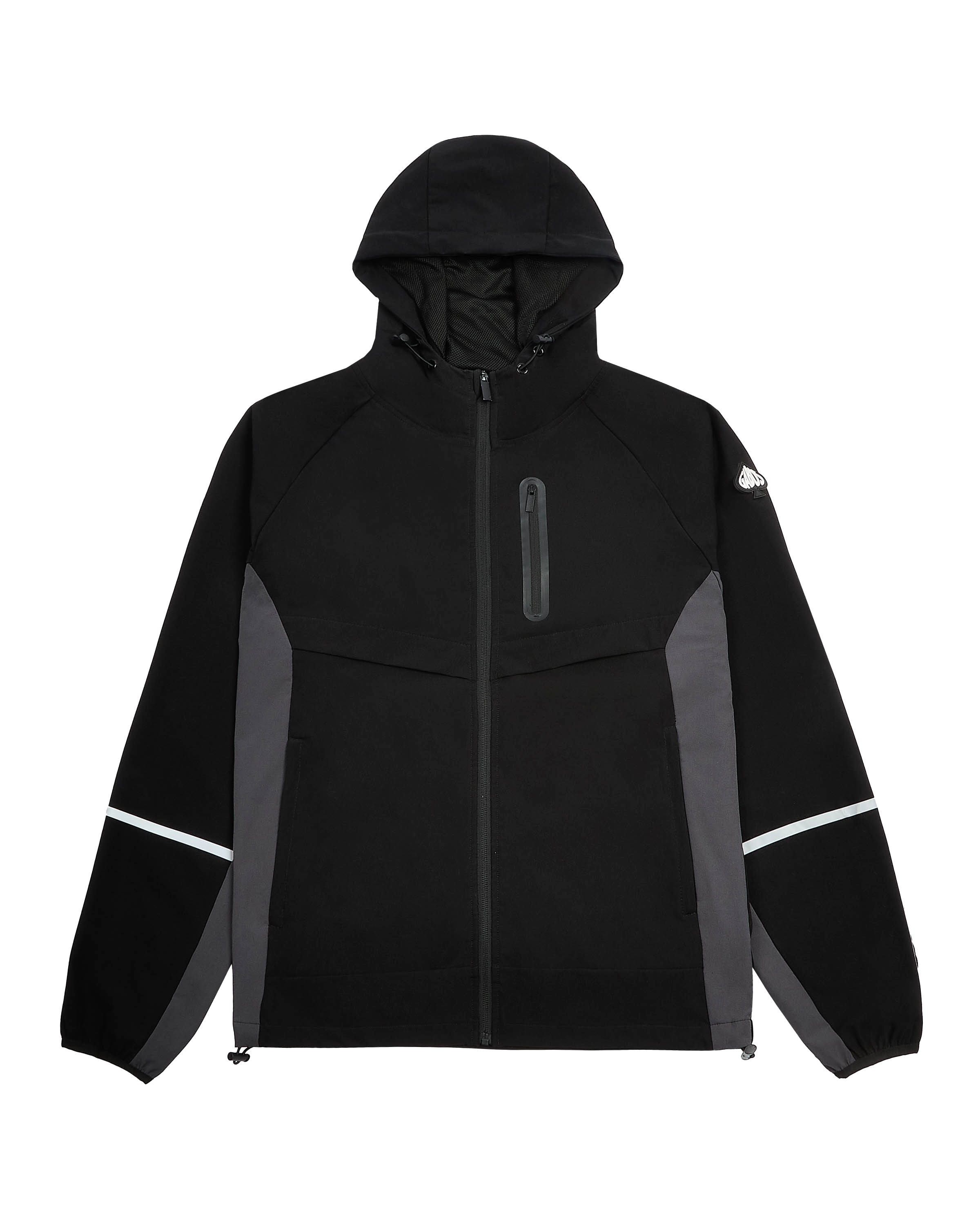 mens black and grey tracksuit top | windbreaker style tracksuit | woven tracksuit | streetwear tracksuit