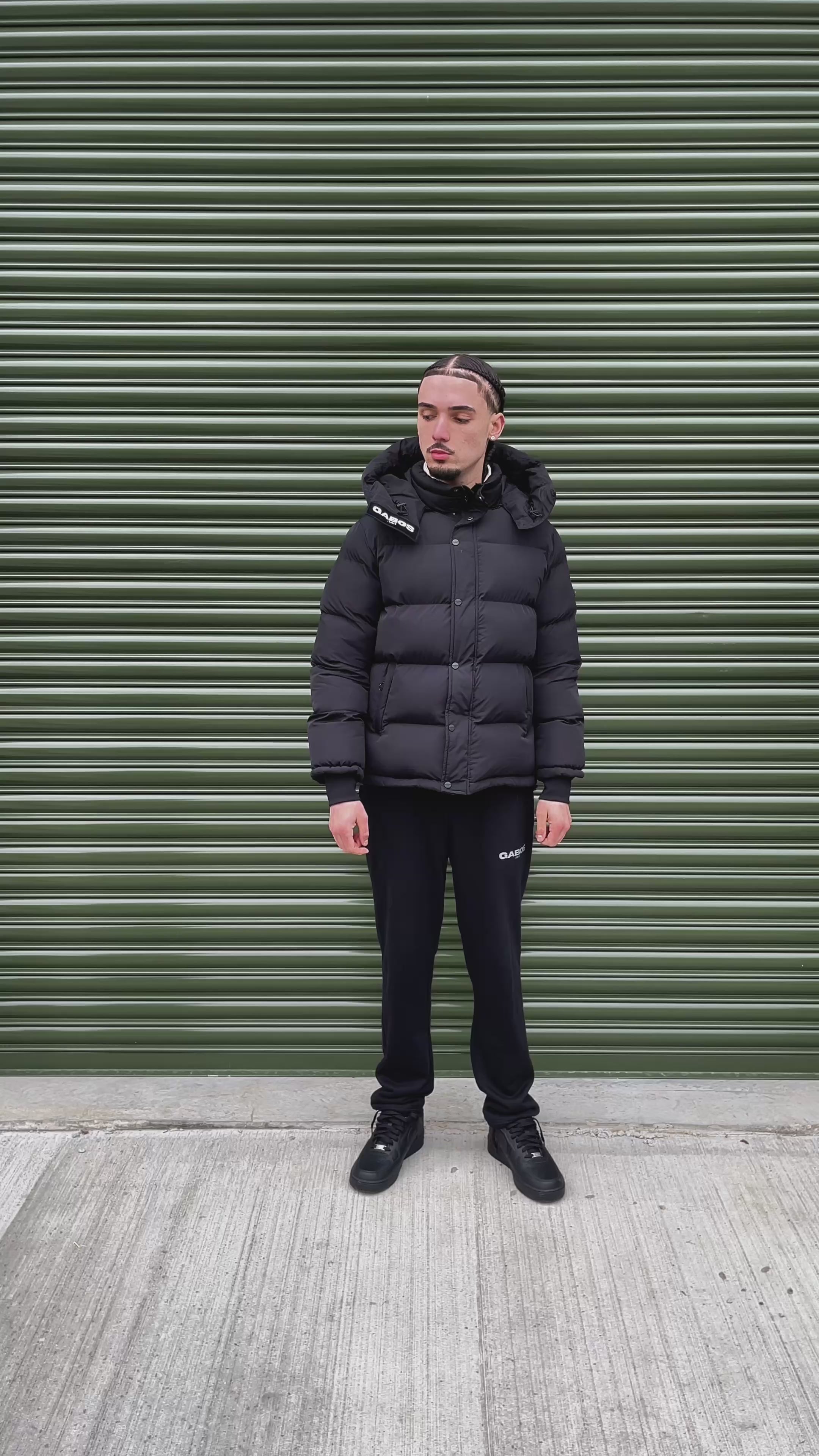 Men's Black Puffer Jacket | Street Bomber 3.0 Black. Streetwear Winter Jacket Video