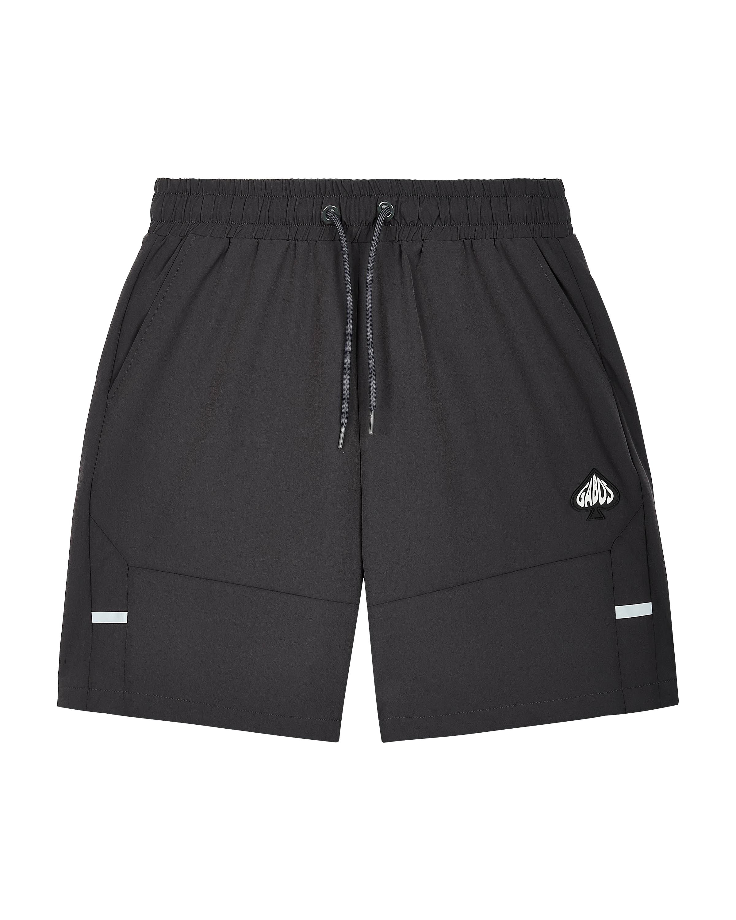 Premium dark grey men's tracksuit shorts, athleisure