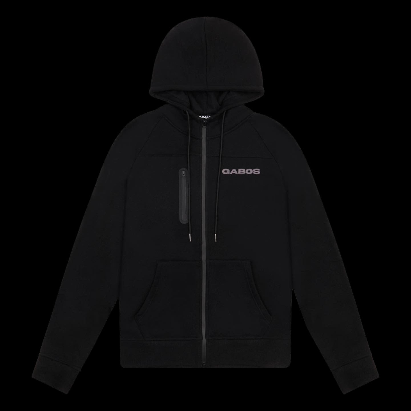 Black tracksuit top | Fleeced cotton Tracksuit | Streetwear Tracksuit | Men's Tracksuit by Gabos London