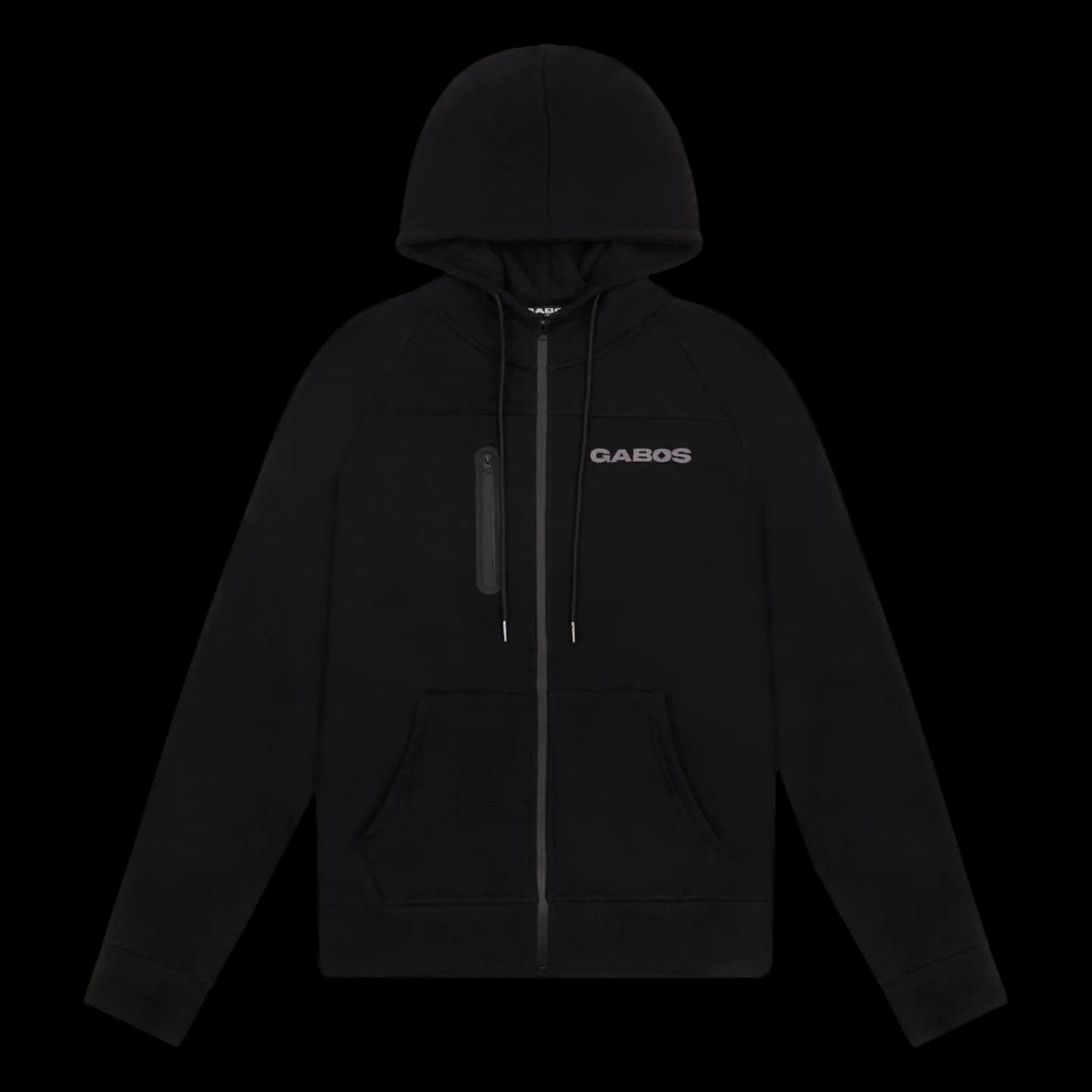 Black tracksuit top | Fleeced cotton Tracksuit | Streetwear Tracksuit | Men's Tracksuit by Gabos London