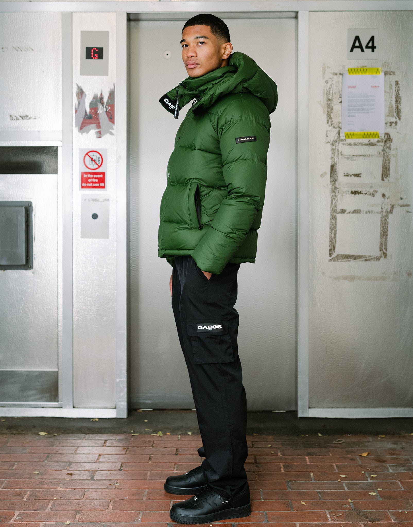 Mens green 2024 puffer coat