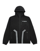StealthMode Phantom Black technical tracksuit jacket with reflective detailing and integrated face mask