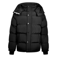 Black Puffer Jacket | Street Bomber Puffer Jacket 3.0 Magma Black Front View – Men’s Streetwear Fashion Outerwear from Gabos London