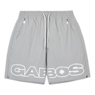 flat lay gabos shorts with large logo print