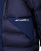 pocket reflective print. navy blue premium puffer jacket