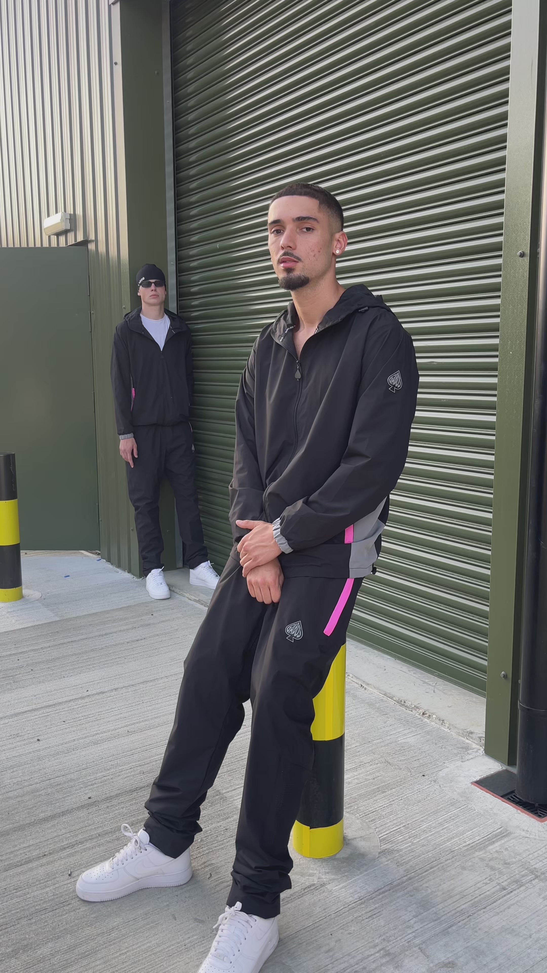 3 Piece technical Windbreaker Tracksuit Set 