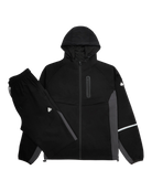full mens woven tracksuit | black mens tracksuit | windbreaker tracksuit